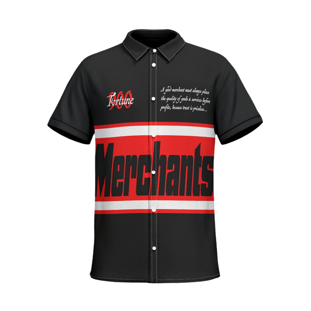 900 Merchants Short Sleeved Work Shirt Black
