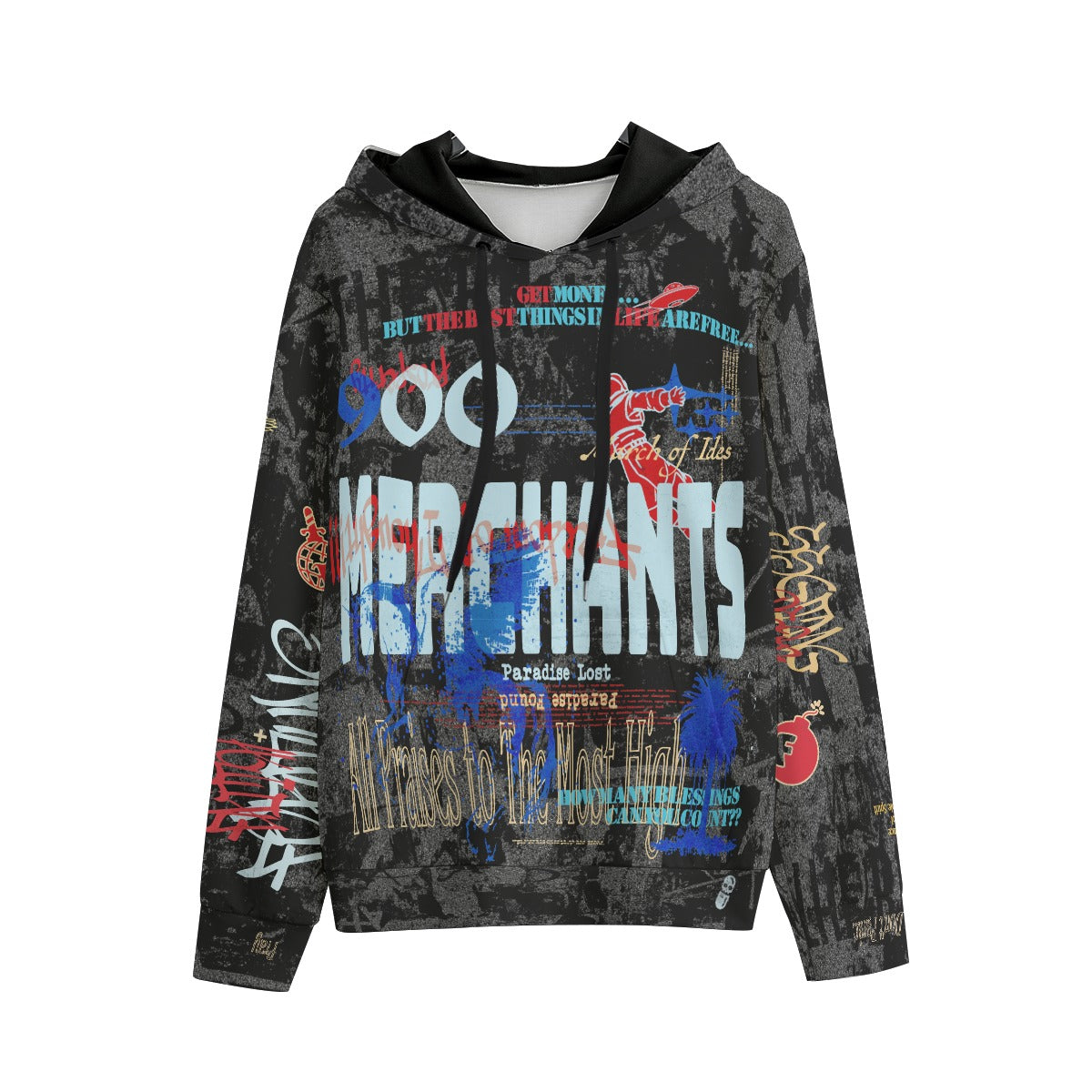 900Merchants Graffiti Hoodie - Black