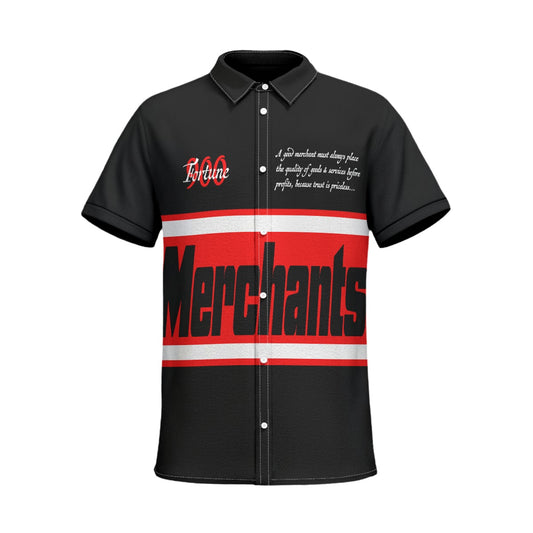 900 Merchants Short Sleeved Work Shirt Black