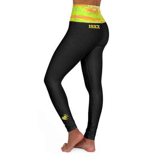 Love Black Yellow Yoga Pants