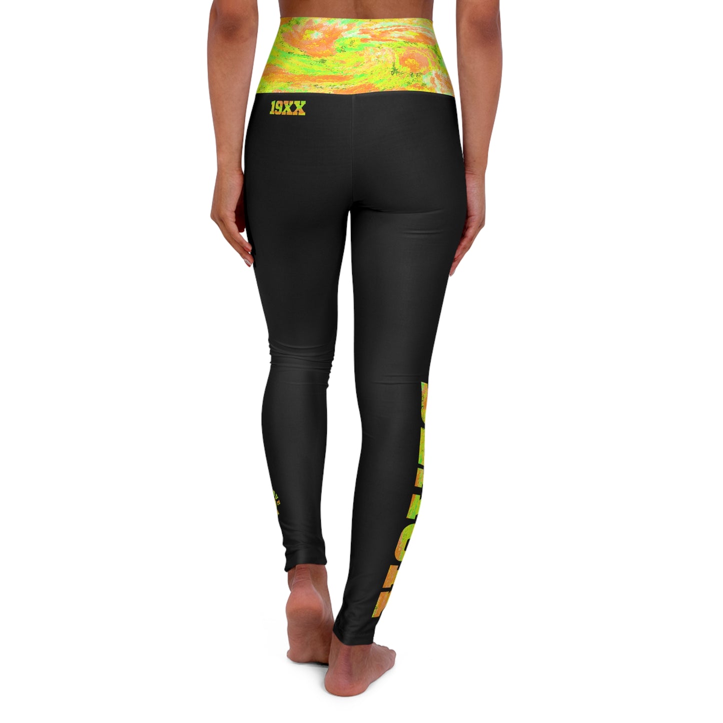 Love Black Yellow Yoga Pants