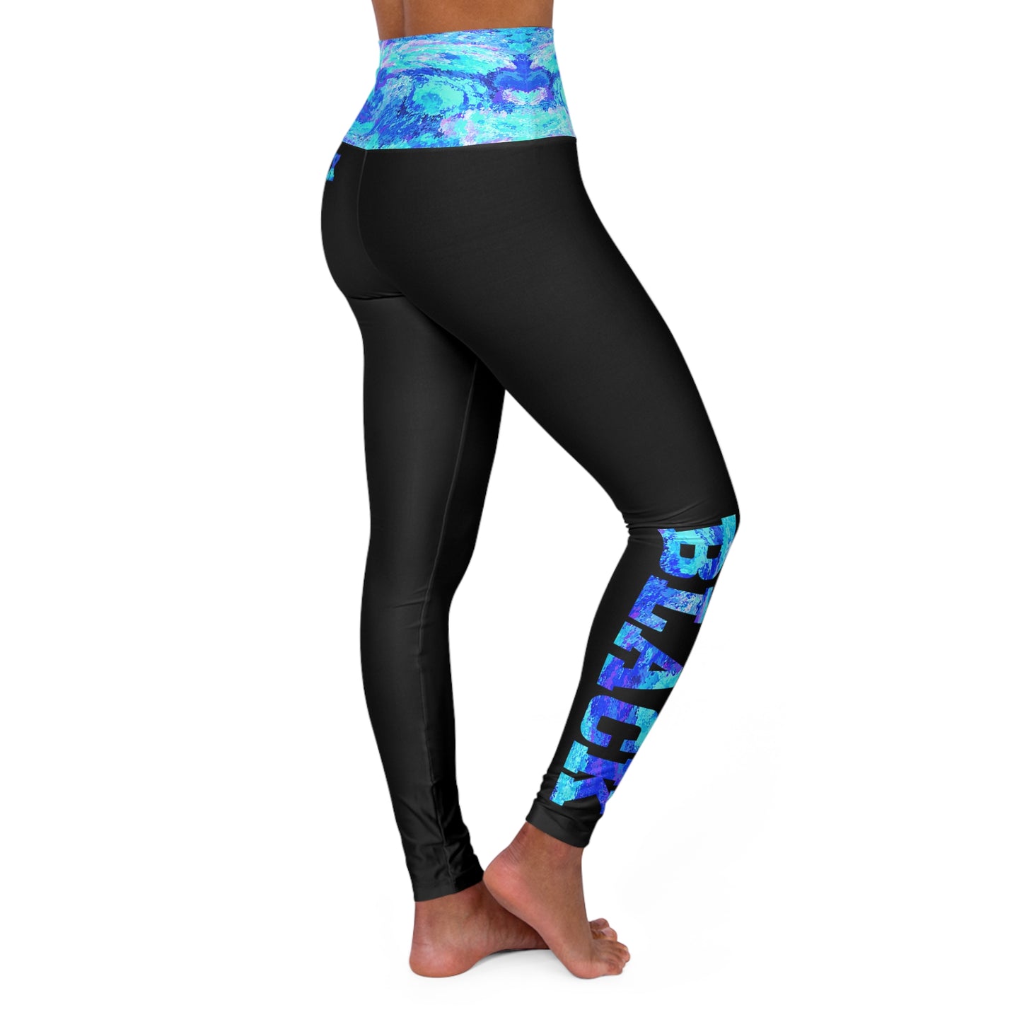 Love Black Blue Yoga Pants