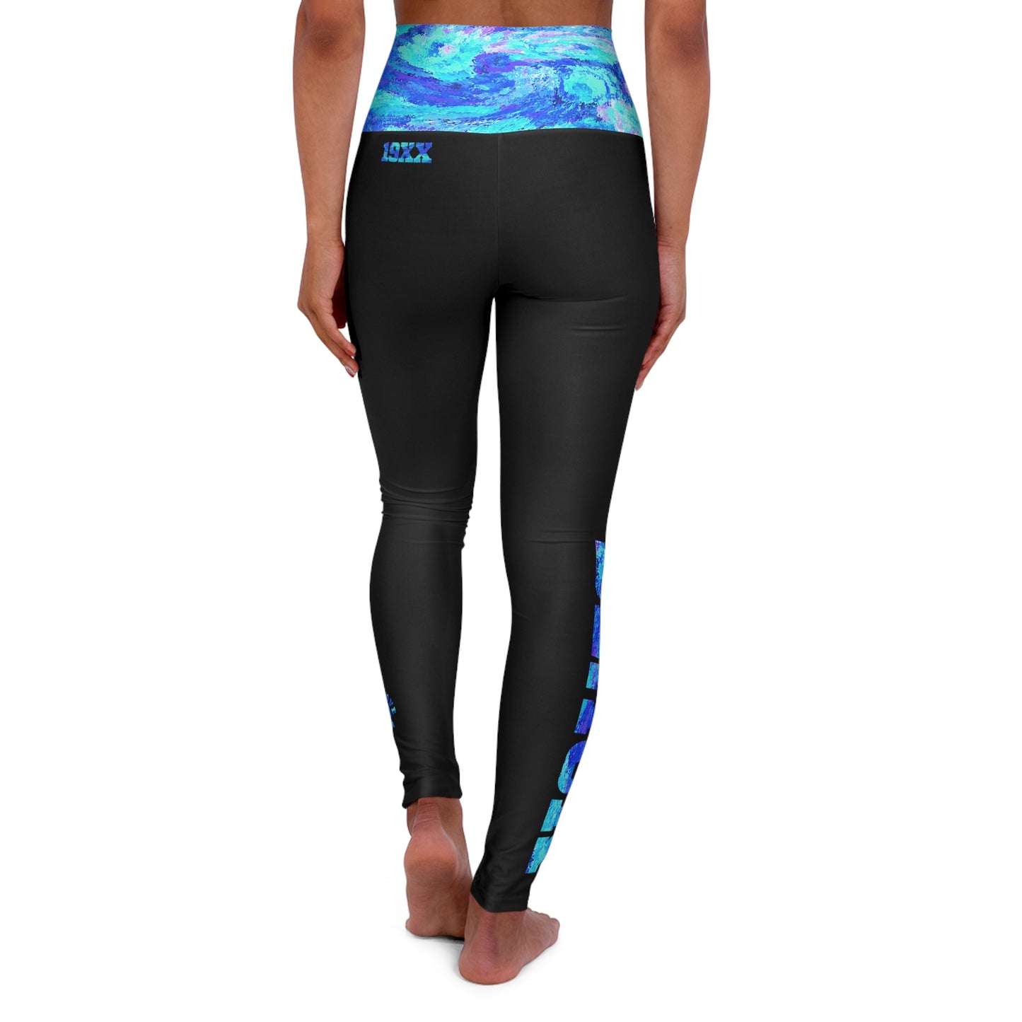 Love Black Blue Yoga Pants